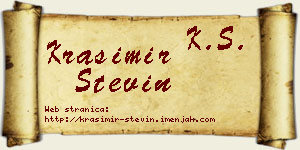 Krasimir Stevin vizit kartica